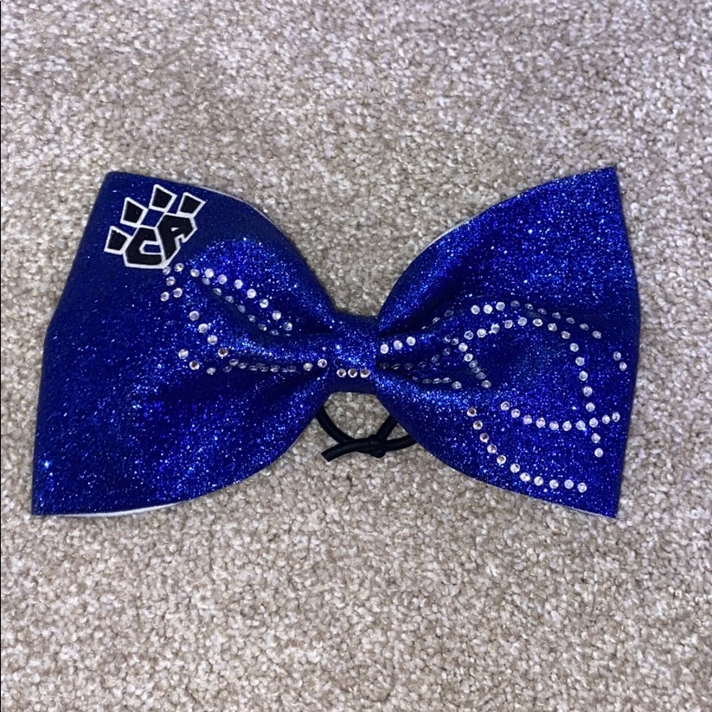 Cheer Athletics blue comp bow